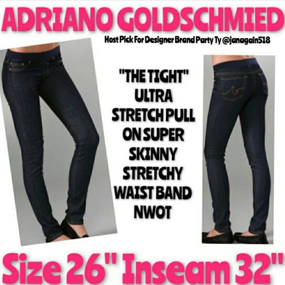 Adriano Goldschmied Jeans Size 26 Pull On Skinny - Picture 1 of 10